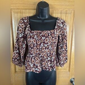 5. American Eagle smocked peplum blouse 15-19” PTP